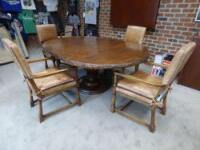 Dining Room Table, (4) Chairs