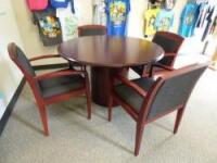 Dining Room Table, (4) Chairs
