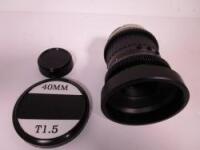 Fujinon HD Cine T1.5 40mm Lens
