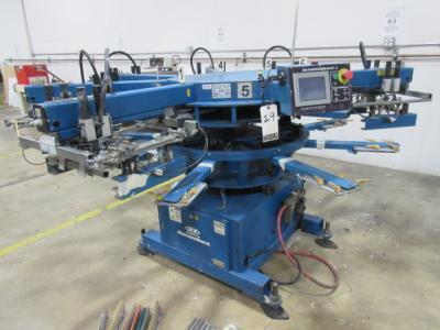M & R Diamondback L 6 Head Automatic Screen Printing Press