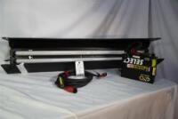 KINO 2 BANK BALLAST RED W/ HEADER CABLE , 4' 2 BANK KINO HOUSING AND MALE PIN MOUNTING BACK PLATE