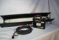 KINO 2 BANK BALLAST RED W/ HEADER CABLE , 4' 2 BANK KINO HOUSING AND MALE PIN MOUNTING BACK PLATE