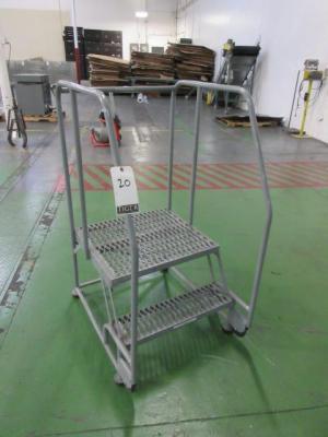 2 Step Rolling Work Platform Ladder