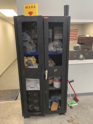 Storage Cabinet with Contents