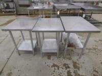 Lot of Stainless Steel Tables