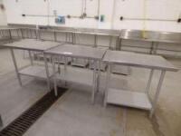 Lot Stainless Steel Tables