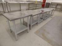 Lot Stainless Steel Tables