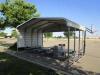 All-Steel Carport w/Plastic Picnic Tables - 2