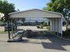 All-Steel Carport w/Plastic Picnic Tables - 5