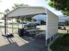 All-Steel Carport w/Plastic Picnic Tables - 6