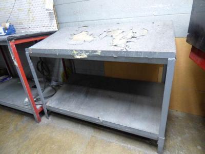 Work Tables, File Cabinet, Rolling Cart
