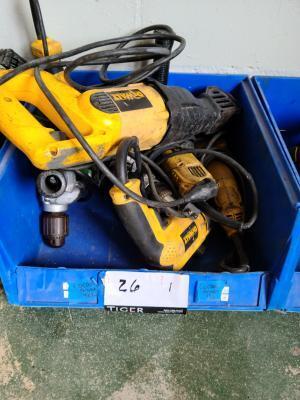 Lot Dewalt & Misc Corded & Battery Powered Hand Tools