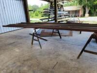 Lot Assorted Steel, Sawhorses and Racking
