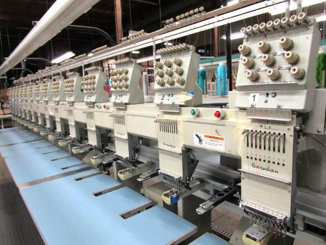 Barudan BENSME-ZN - 15 Head - 9 Needle Commercial Embroidery