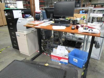 Adjustable Stand Up Desk w/Cabinets