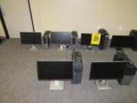 LOT (5) ASST'D CPU'S WITH 22" MONITOR