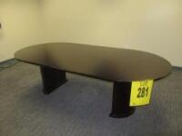 WOOD 8'FT OVAL CONFERENCE TABLE