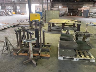 Lot (18) Material Stands, (5) Bins