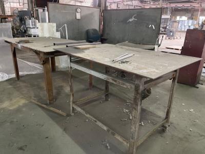 Lot (2) Work Tables, Cart, Cabinet