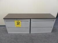 LOT (8) METAL 2 DRAWER LATERAL FILES