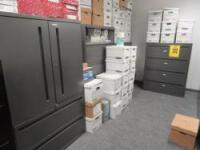 LOT (7) ASST'D LATERAL FILE CABINETS, (1) METAL 5 DRAWER, (2) METAL 4 DRAWER, (3) METAL 3 DRAWER, (1) METAL COMBINATION CABINET