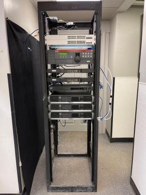 Lot Digital Cinema Media Rack with Contents