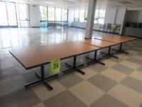 LOT (6) WOOD SQUARE TABLES