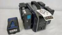 IDX VL-4S Quad V-Mount Battery Charger w/IDX Endura Batteries