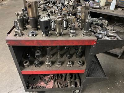 Lot Industrial Rolling Cart with CNC Tolling and CNC Tool Holders