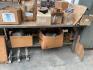 Lot Work Tables with Vise, Office Furniture, Fan - 7