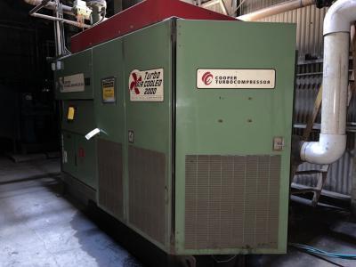 Lot Cooper Centrifugal Turbo Air Cooled 2000 Compressor with Stoddard Silencer and Air Tank