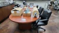 10 foot Oval Conference Table w/Contents