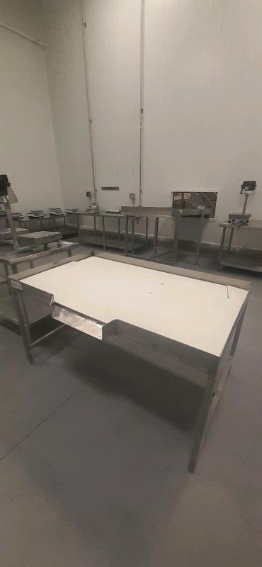 Part Receiving Table Stainless Steel Chute & Receiving Table