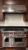 Lot-Wolf-8-Burner-Gas-Range-w/-Ventilation-Hood