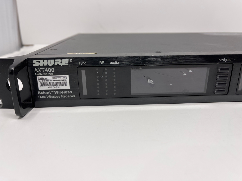 Lot Shure AXT400 Axient Dual Channel Receiver & Shure Wireless Mics