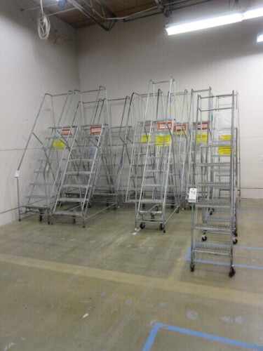 Lot (11) Assorted Rolling Ladders