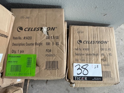 Lot (24) Celestron Counterweights