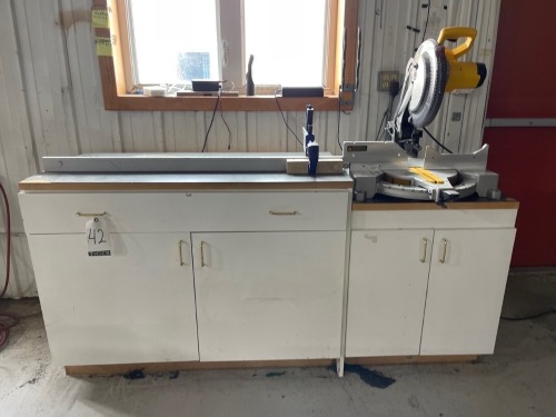 Lot Work Station w/ DeWalt 12"" Compound Miter Saw