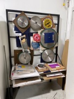 Assorted Saw Blades w/ Stand
