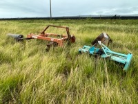 Lot Mechanic Agricole Tiller Attachment, Athens Plow Attachment, Ohio Steel Lawn Roller, 24" x 64"