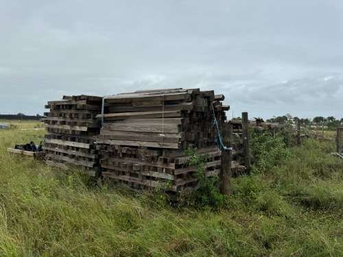 Lot Assorted Sizes & Lengths of Pressure Treated Lumber, 8x8, 4x4, 6x6