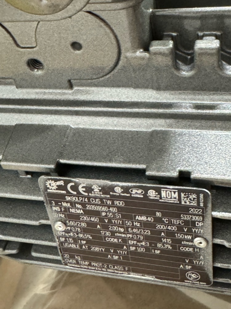 2022 Nord Drive System Motor