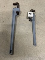 Lot (2) Heavy Duty Pipe Wrenches