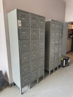Lot (11) Sections Global Industrial Employee Lockers, (3) Sections Global Industrial Employee