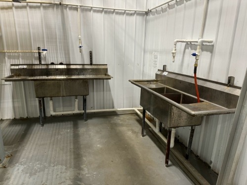 Lot (2) Advanced Smart Fabrication 2- Compartment Sinks