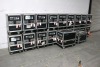 Lot (36) Lighthouse Rn4-SB (4mm) 482x638mm LED Panels w/ Alteria Processors in (19) Hard Rolling Cases & (4) Basestands in a Wheeled Hard Case