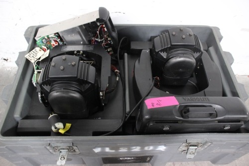 Lot (2) VariLite VL2202 Moving Head Spot Lights in Wheeled Case