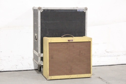 Fender Blues DeVille Reissue 2-Channel 60-Watt 4x10" Guitar Combo, Fender 2-Channel Footswitch Pedal w/ Rolling Hard Case