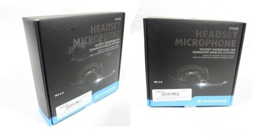 Lot (2) Sennheiser 506295 ME 3-II Headmic with Cardioid Capsule for Wireless Systems