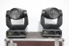 Lot (2) Martin MAC 2000 Wash Moving Head Lights in Wheeled Hard Case - 2